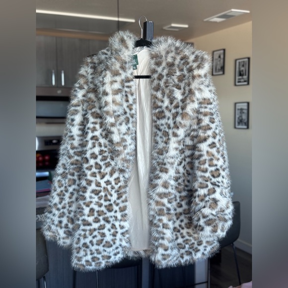 Wild Fable Faux Fur Animal Print Jacket - Picture 5 of 6